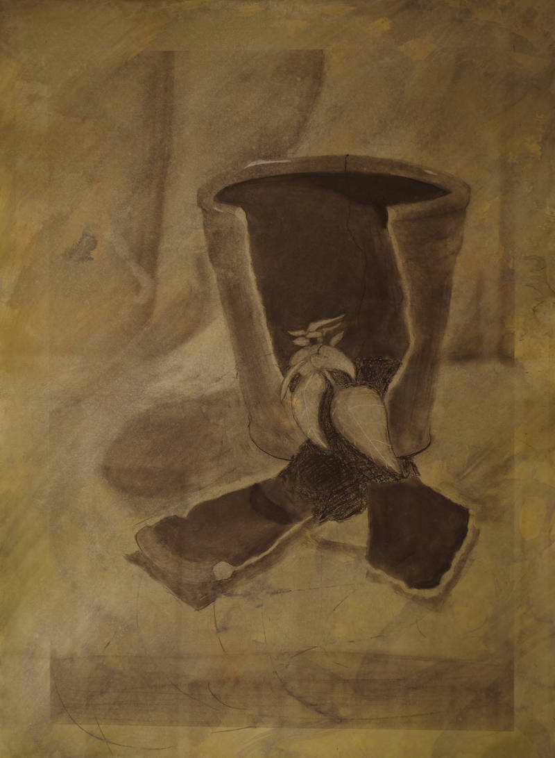 charcoal still life